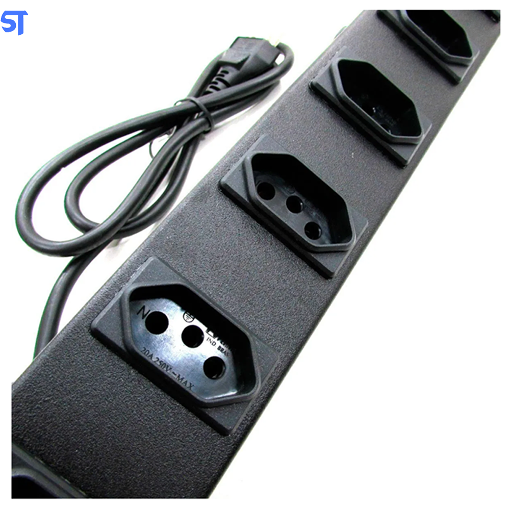 Régua Rack 19 Com 12 Tomadas 1MT 20A  - Emplac