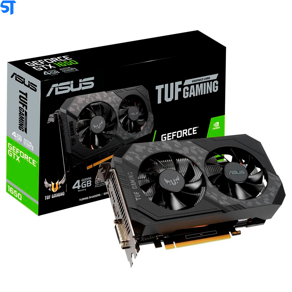 Placa de Vídeo Asus, TUF Gaming GeForce, GTX 1650 Dual, 4GB, GDDR6, 128Bit, TUF-GTX1650-4GD6-GAMING