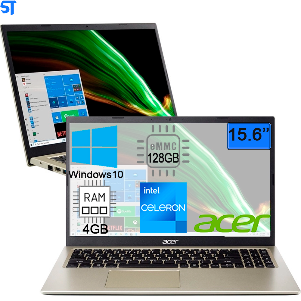 Notebook Acer A115-32-C6LV Intel Celeron N4500 de 1.1GHz Tela Full HD 15.6