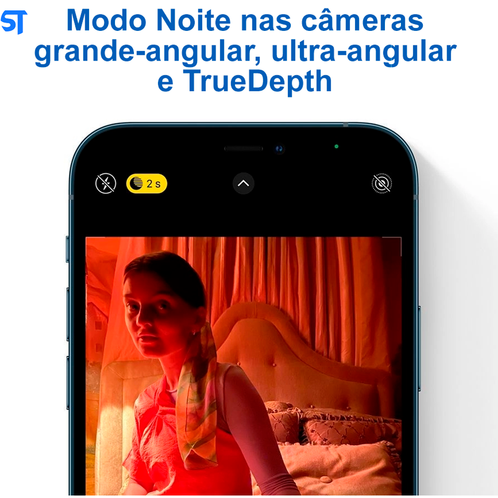 iPhone 12 Pro Apple 128GB Azul-Pacífico tela 6,1" Câmera tripla 12MP iOS