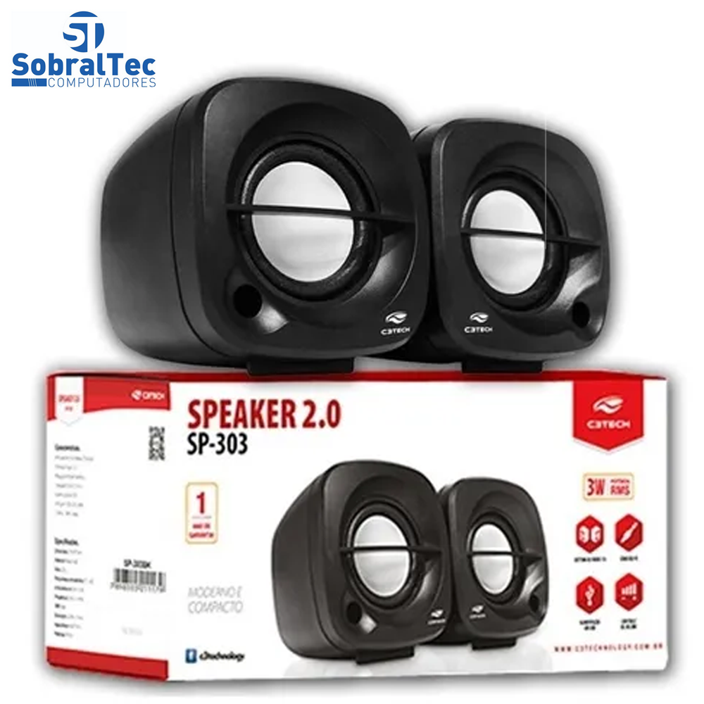 Caixa de Som Speaker 2.0 Sp-303