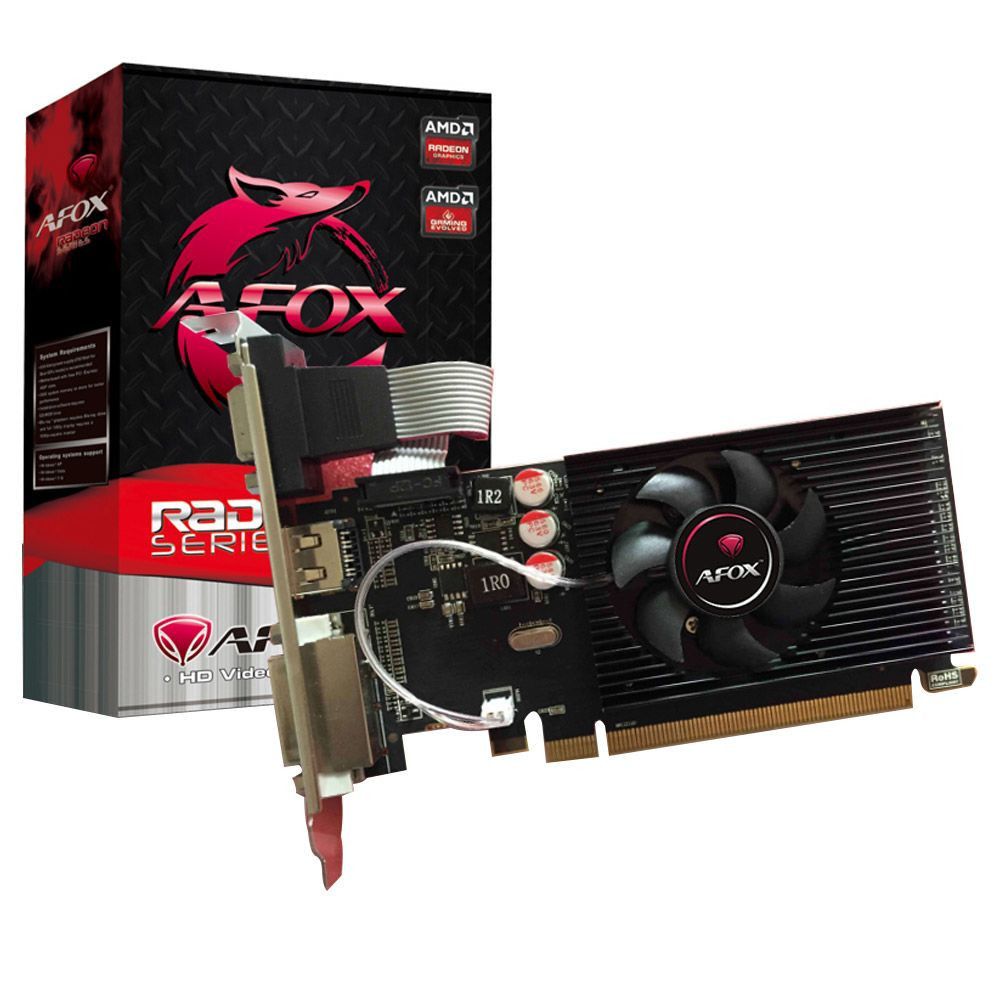 Placa de Vídeo GT710 2GB Afox DDR3 450MHZ- 64BIT- VGA-DVI- HDMI