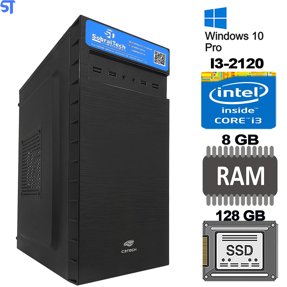 Kit Computador Caixa PDV Core i3,SSD 128GB, 8GB RAM, Monitor 19