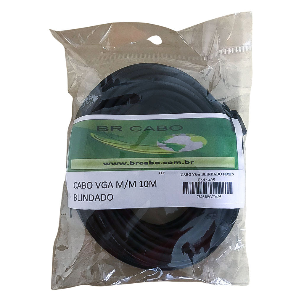 Cabo VGA Blindado 10 Metros BrCabo