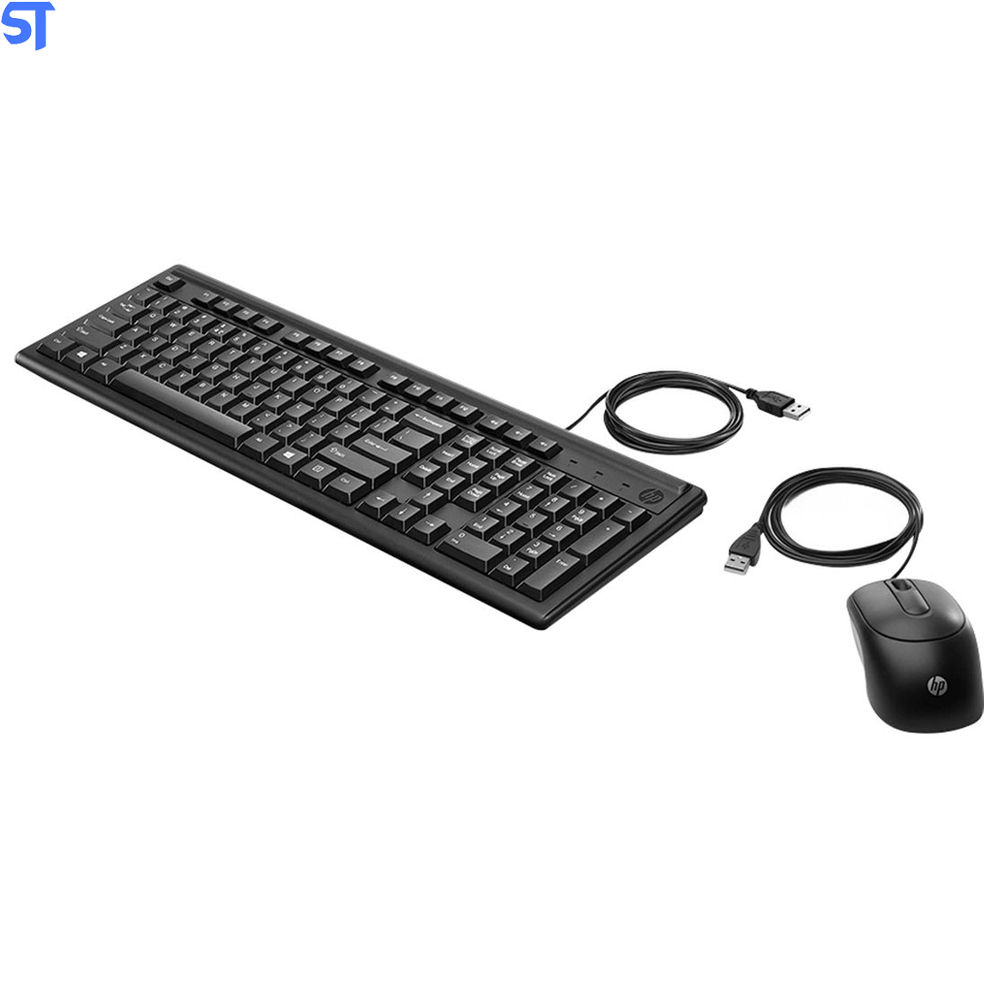 Kit Teclado e Mouse HP USB 160 Preto Padrão ABNT2-6HD76AA#AC4