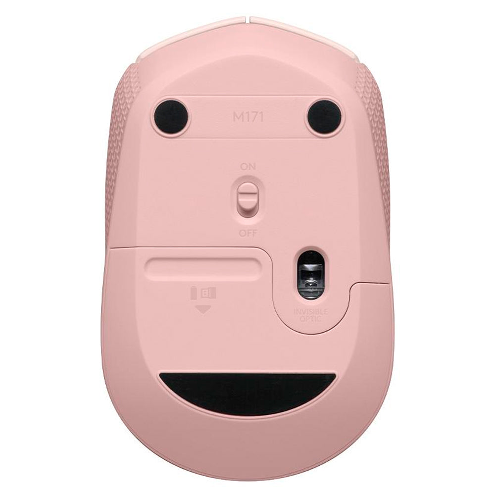 Mouse sem fio Logitech M170 com Design Ambidestro, Compacto Conexão USB - Rosa