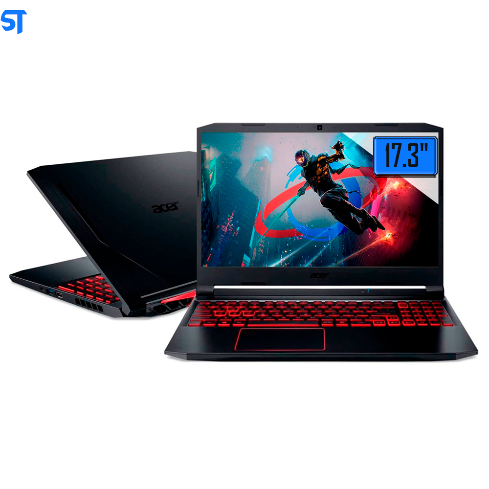 Notebook Acer Aspire Nitro 5 AN517-52-77KZ Gamer - Intel i7 10750H, 64GB, SSD 1TB, GeForce 4 GB GTX 1650, Tela 17.3