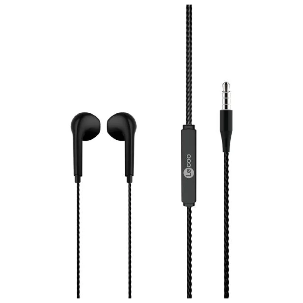Fone de Ouvido Intra Auricular EH104 Preto Lenovo Lecoo