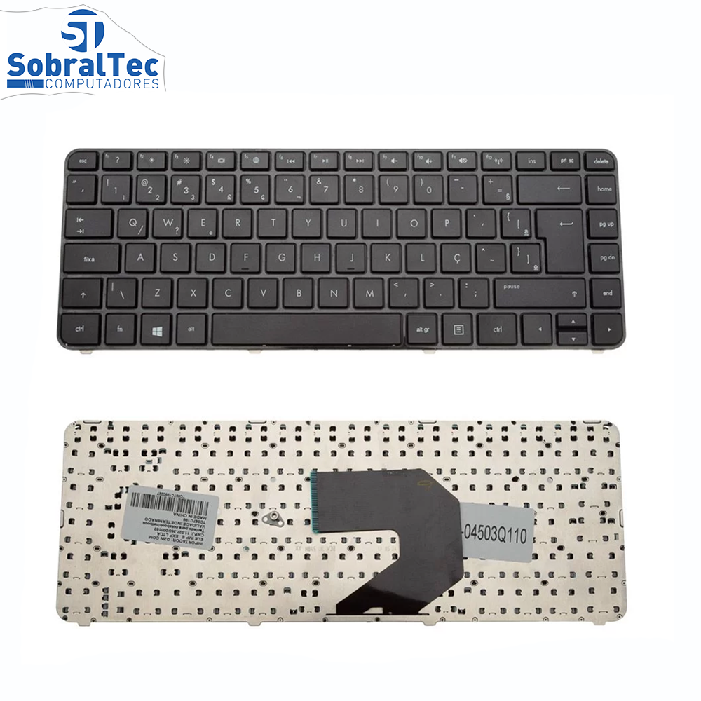 Teclado Notebook Compativel Com Hp Pavilion G4-2000 G4-2120 G4-2140 - Preto - Br Uk style - Frame