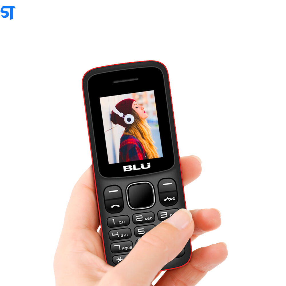 Celular BLU Z4 Dual SIM Tela de 1.8 com Câmera VGA e Rádio FM - Preto/Vermelho