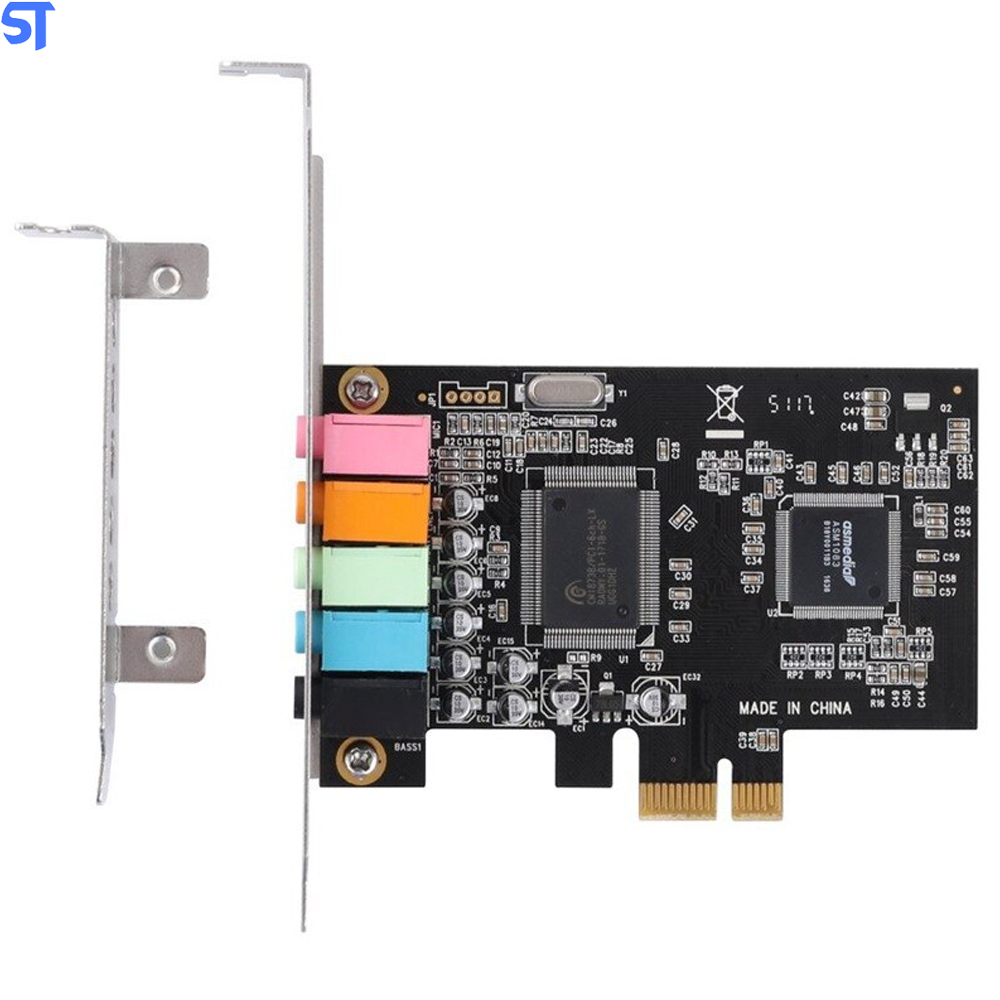Placa De Som Pci-e Express 5.1 3d Surround Para Pc