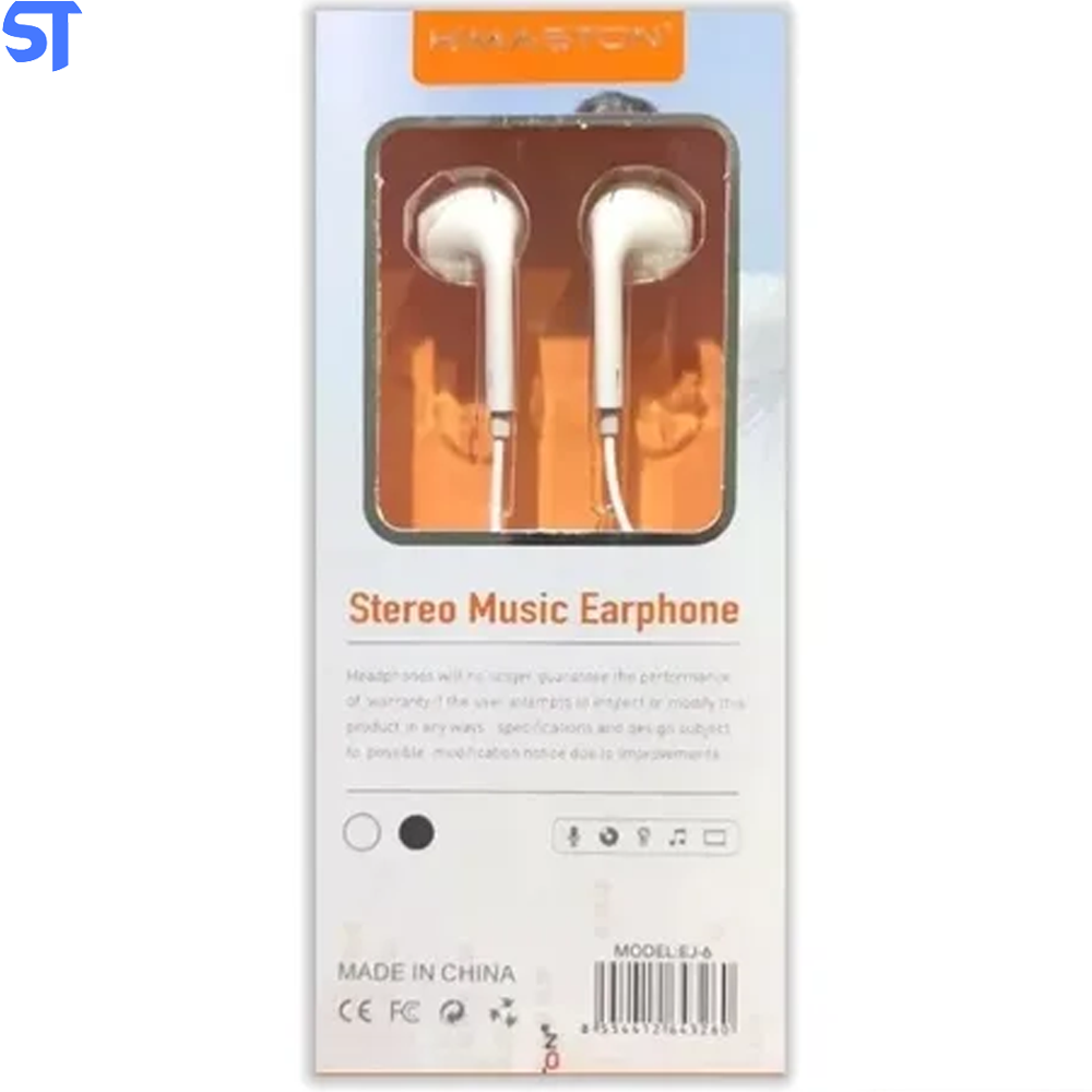 Fone De Ouvido Estéreo Bass Music H'maston EJ-6