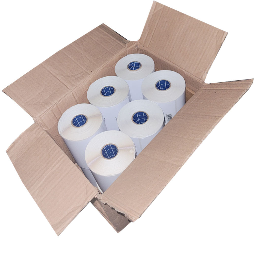 Bobina de Etiqueta Couche Para E-Commerce Serrilha (Caixa Com 12 Unidades) 100mmX150mm 200 Etiquetas RL Nac