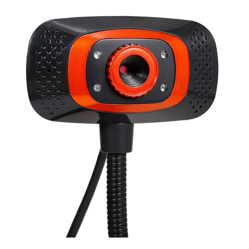 WebCam 480p Usb Com Led e Microfone Usb 2.0 Com Tripé Flexivel