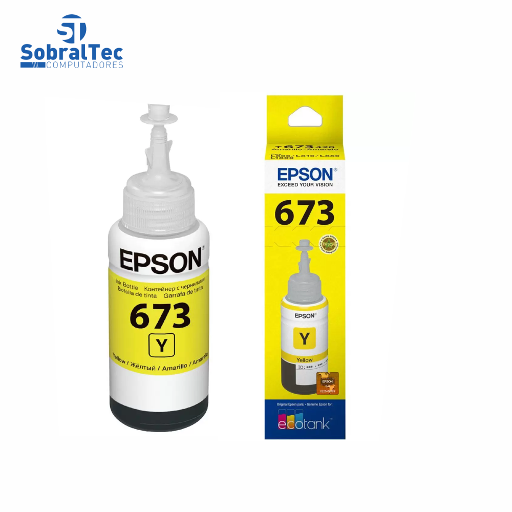 Refil de Tinta Epson 673 Amarelo 5.400 Paginas T673420 AL