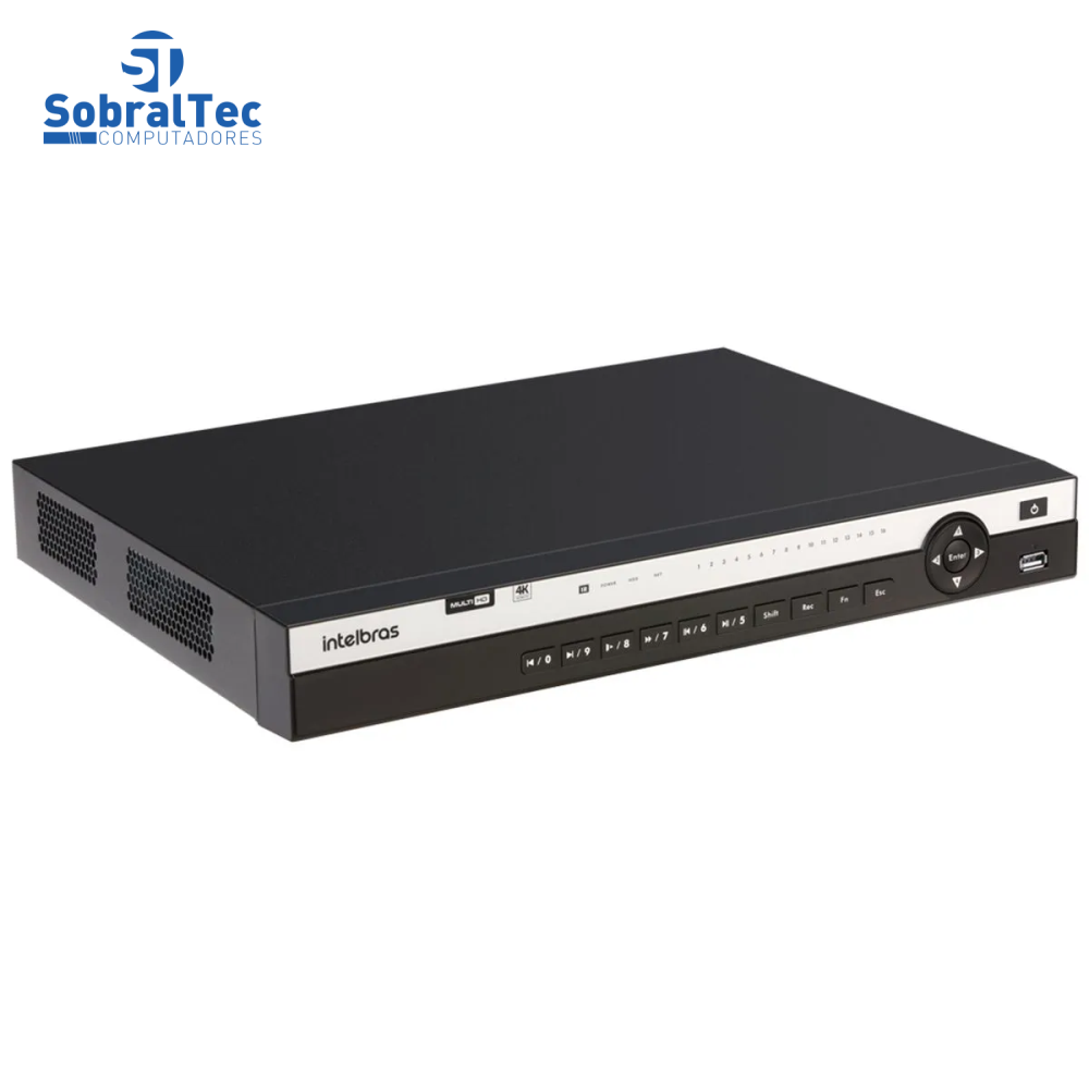Dvr Gravador Digital de Vídeo MHDX 5216 Intelbras, Multi HD, 16 Canais, 4K, Série 5000 - 4580449