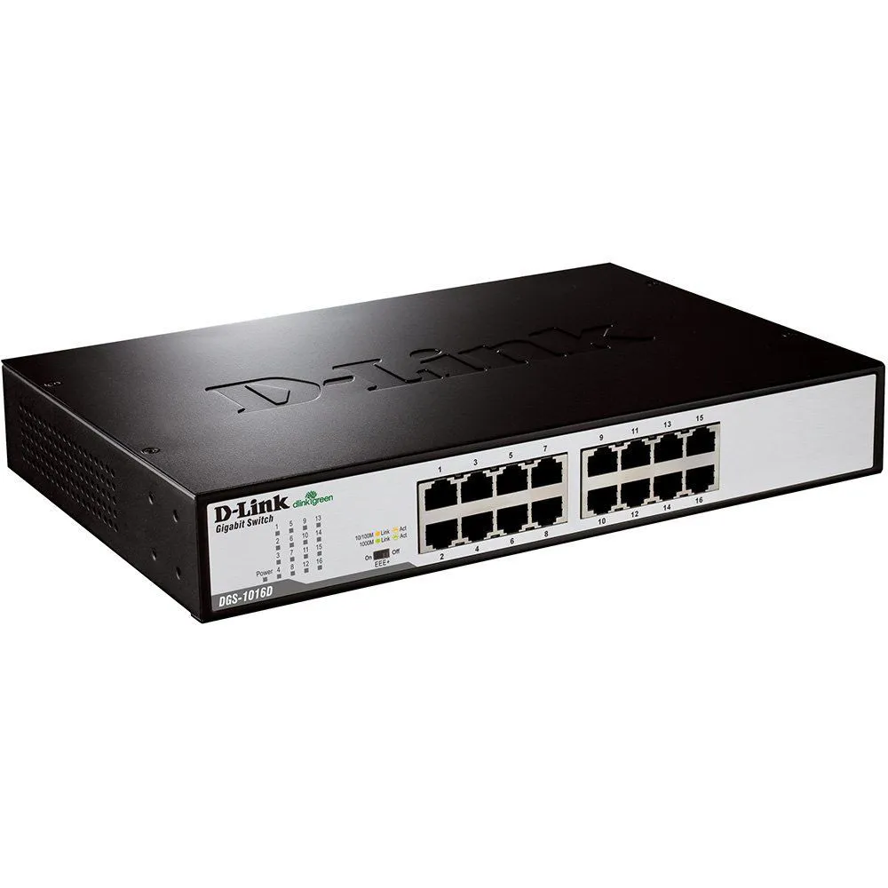 Switch 16 Portas 32Gbps Gigabit Ethernet DGS-1016D - D-Link