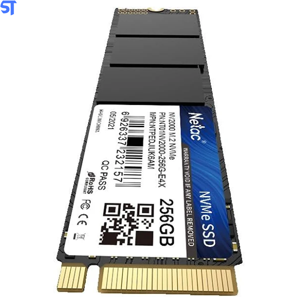 SSD M.2 NVME 256GB Netac  2500Mb/s Leitura 2100Mb/s Escrita