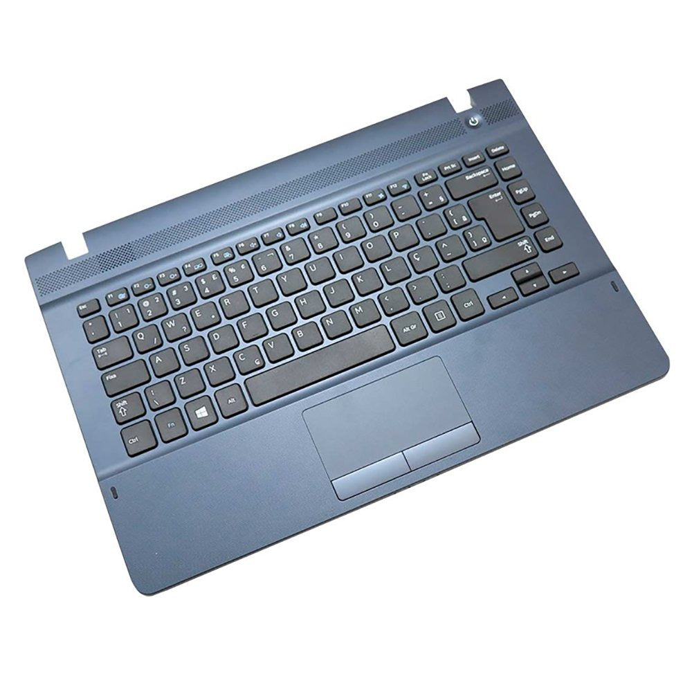 Base com Teclado Notebook Samsung Np270 Np270ESK Azul Marinho