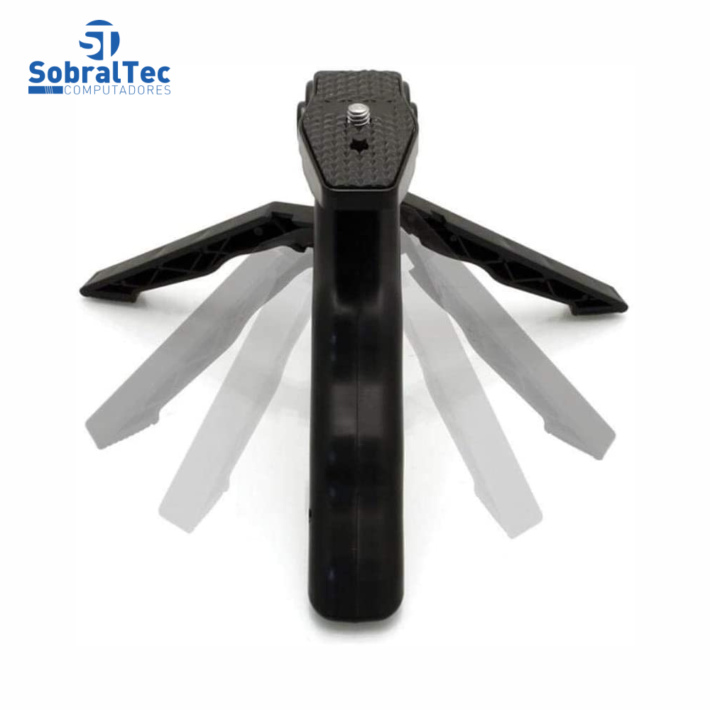 Suporte De Mão e Mini Tripé Ajustável 360 Para Celulares e Cameras Com Adaptador Gopro