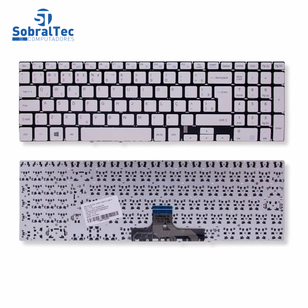 Teclado Notebook Samsung Expert X41 - NP300E5K- Branco