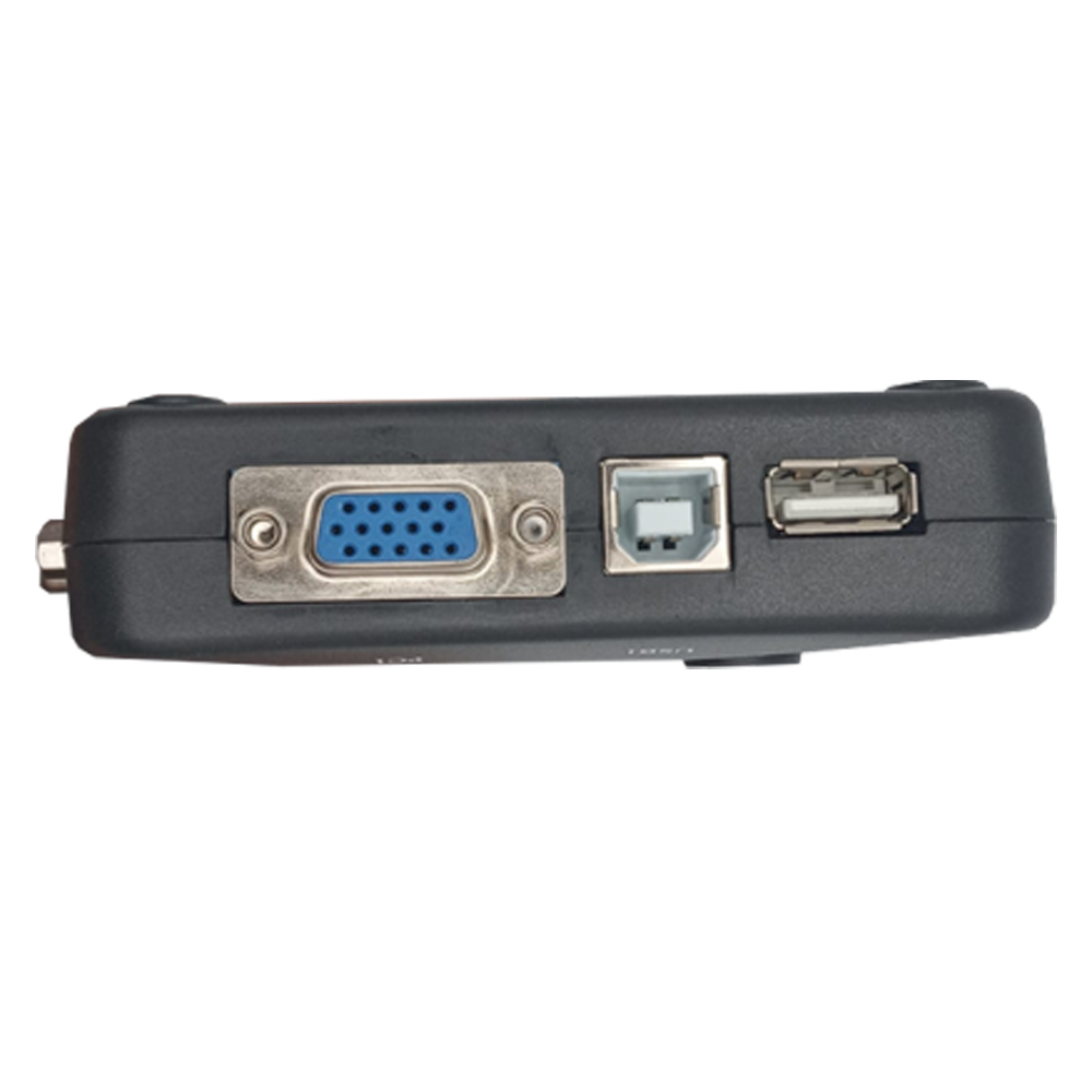 Chaveador Kvm Usb 2.0 Switch 3 Portas Vga e Usb B 3 Usb A Com 2 Cabos VGA Amarelo