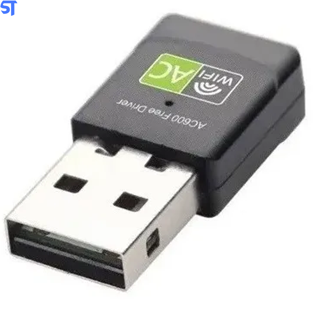 Adaptador Wifi Usb 2.0 Dual Band 2.4 e 5ghz 600 Mbps - Easyidea- Preto