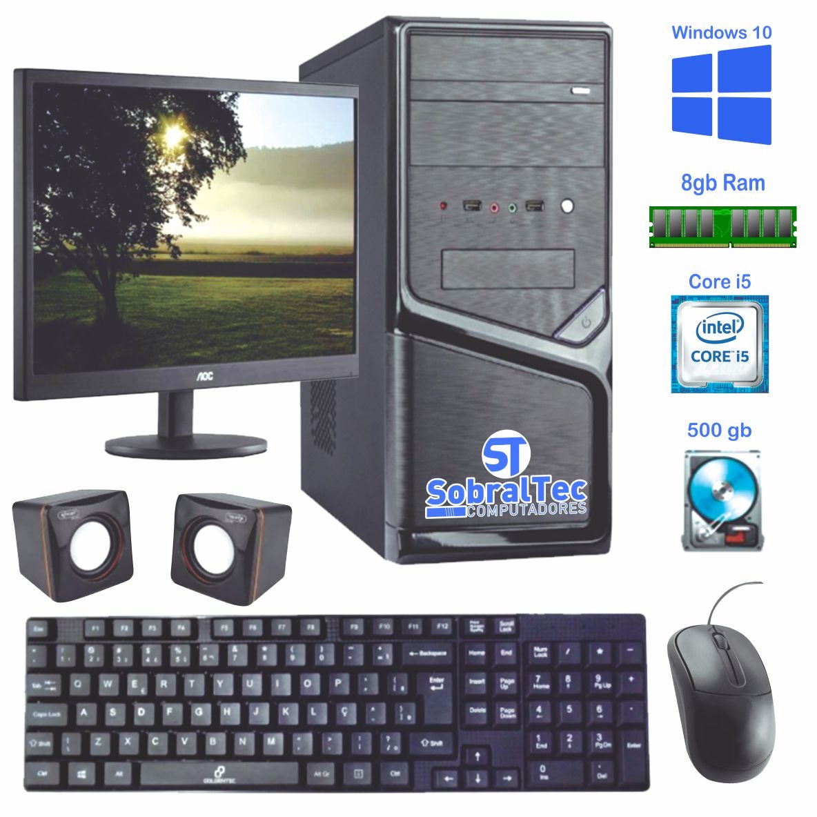 Computador Core i5 3.10Ghz -TG-H61-S -HD 500GB Memória Ram 4 Gb Configurável