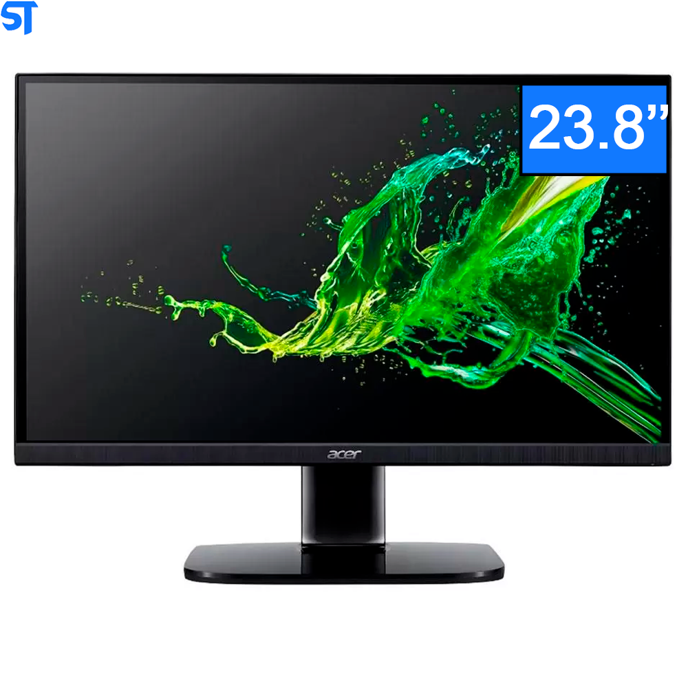 Monitor Acer 23.8 Tela IPS FHD 1ms 75Hz KA242Y  ZeroFrame FreeSync Entrada USB, HDMI, VGA