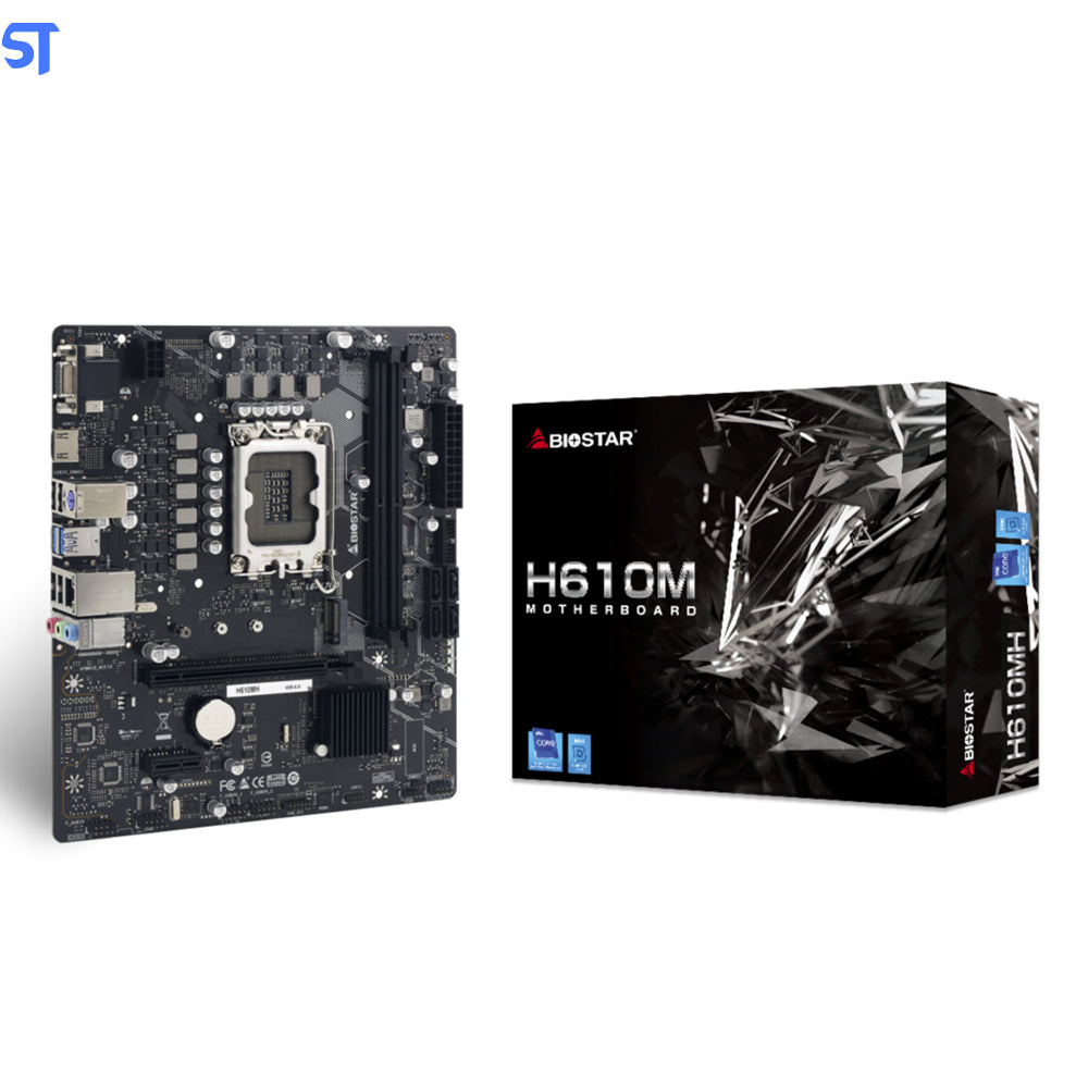 Kit Gamer Montagem Placa Mãe 12ª Geração H610MH+ Processador Intel Core i5 12400F + Memória Ram 16GB DDR4 Dual Chanel