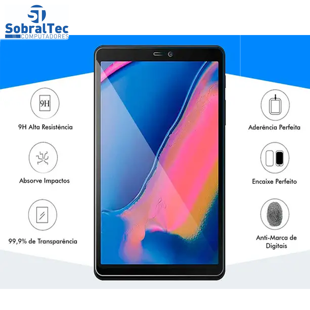 Película Protetora De Vidro Temperado Para Tablet Samsung Galaxy TAB A 8"