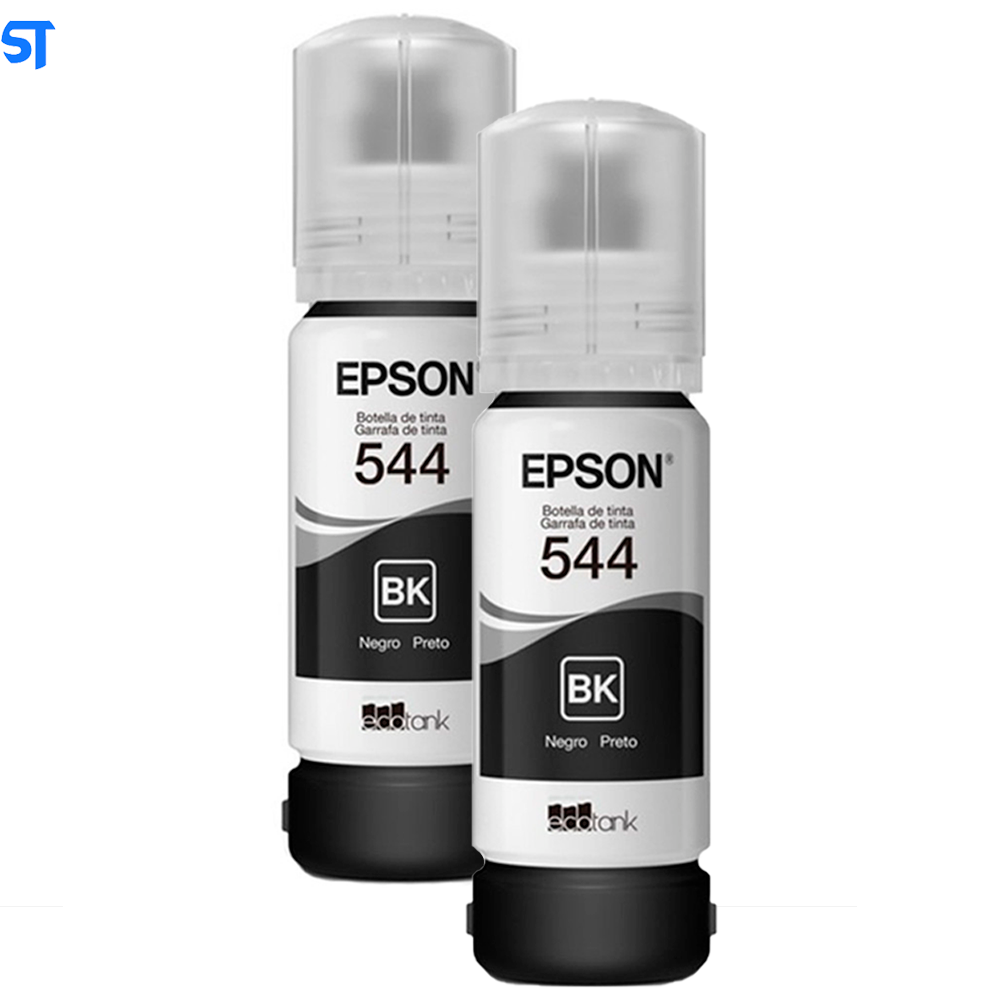 Kit Garrafas de Tinta Original Epson T544 Preta com 2 Unidades