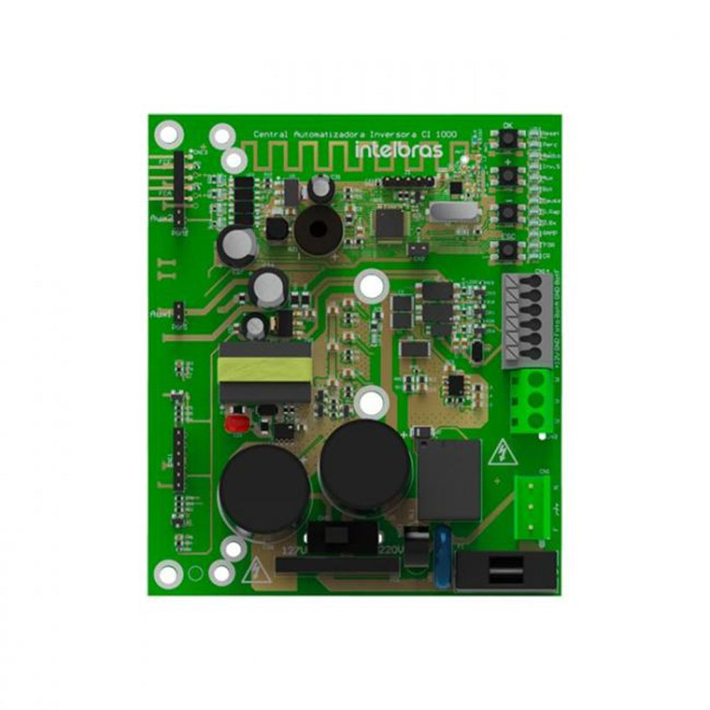 Motor Automatizador de Portão Rápido Intelbras DC 800 FAST Deslizante 1/2 HP Bivolt 220V Com 2 Controles e Placa