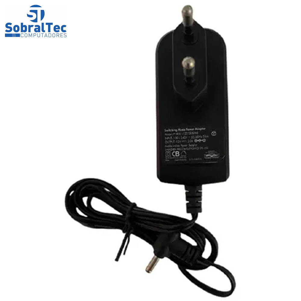Fonte Para Notebook Positivo Duo 12V 2a Zr3630 3635 Plug 3.0mm x 1.0mm