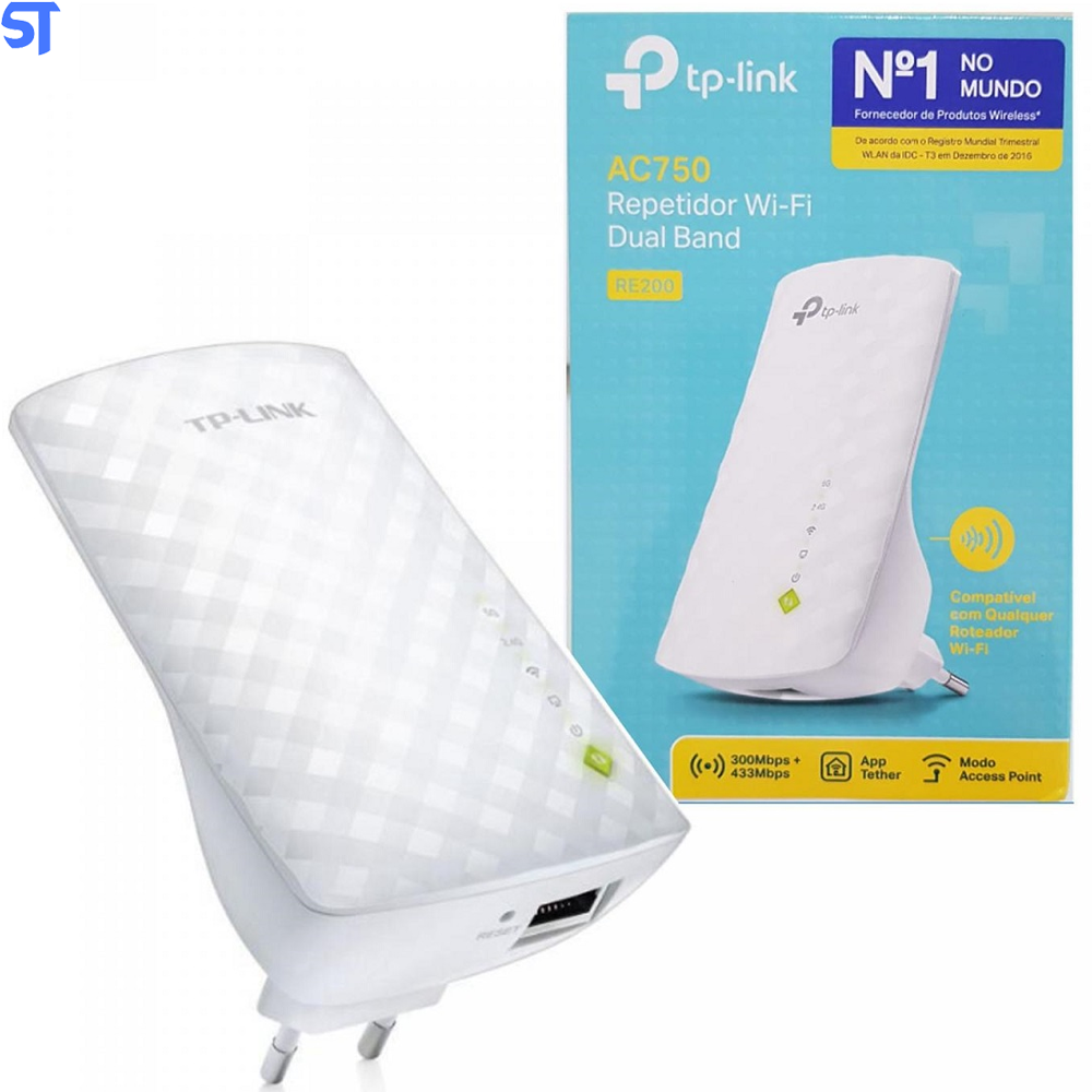 Repetidor Wireless Tp-Link Re200 Ac750 Dual Band 2.4 e 5ghz - Tp Link