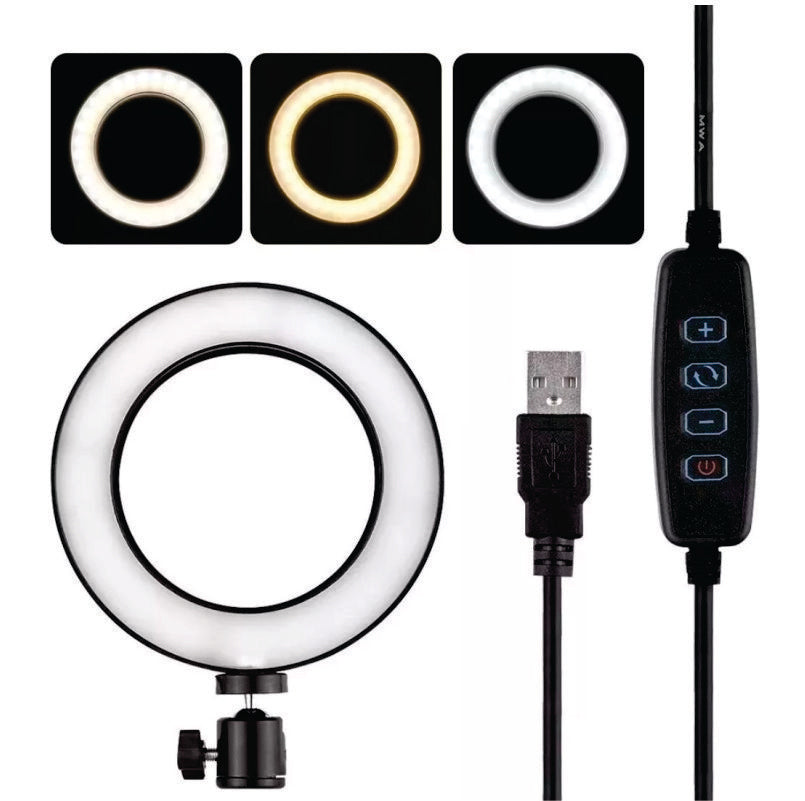 Iluminador Ring Ligth Anel Luz 26cm Led Fotos Mak