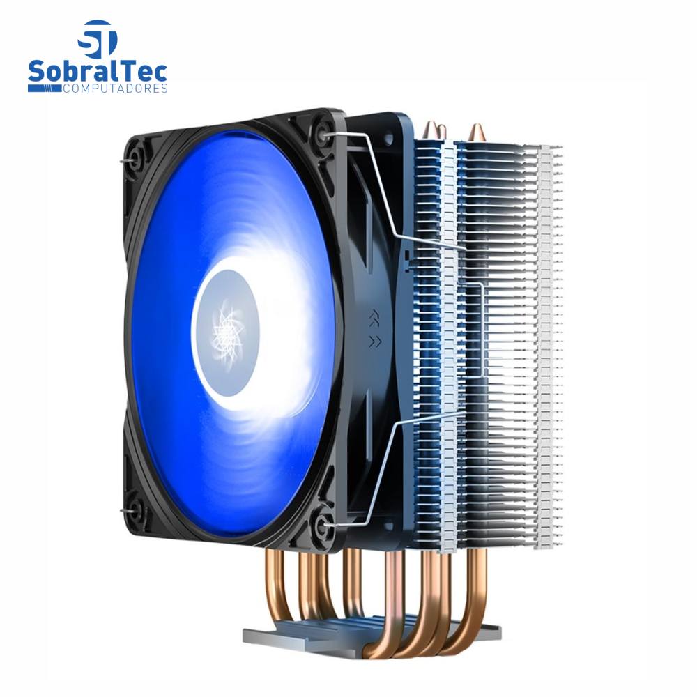 Cooler FAN DeepCool Gammaxx 400 V2, 120mm, LED Azul, Branco - DP-MCH4-GMX400V2-BL