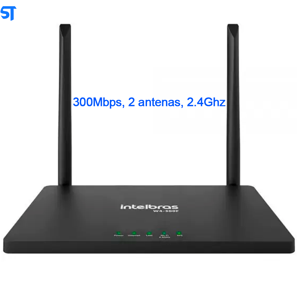 Roteador Wireless 300Mbps 4 portas W4-300F - Wi - Force Intelbras