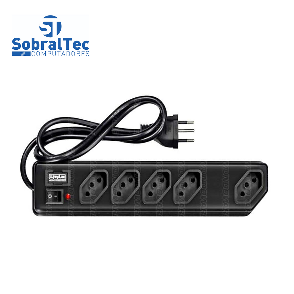 Protetor Eletrico Super Maximus 5 Tomadas 1 Metros - Emplac