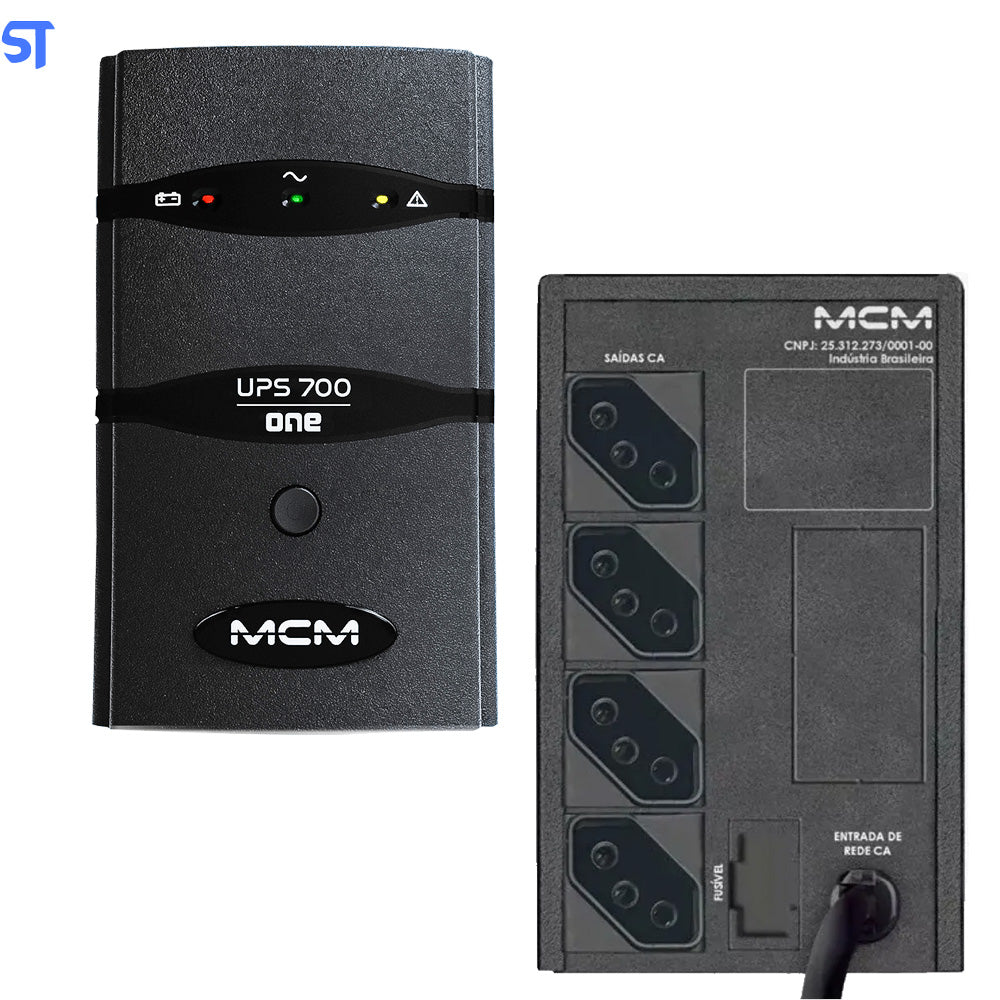 Nobreak UPS 700VA One 3.1 Trivolt/115V MCM Com 4 Tomadas UPS0219