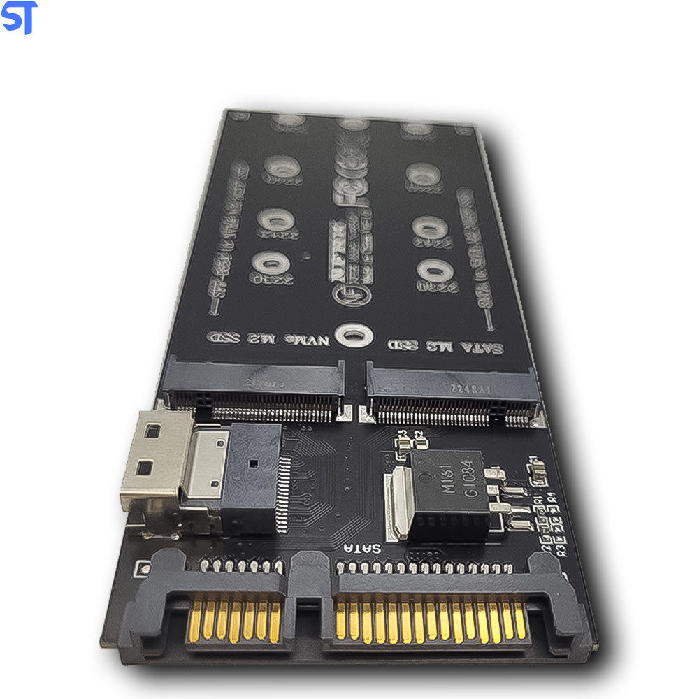 Placa Adaptadora de SATA Para M.2 Sata SSD e M.2 NVME - SFF-8654