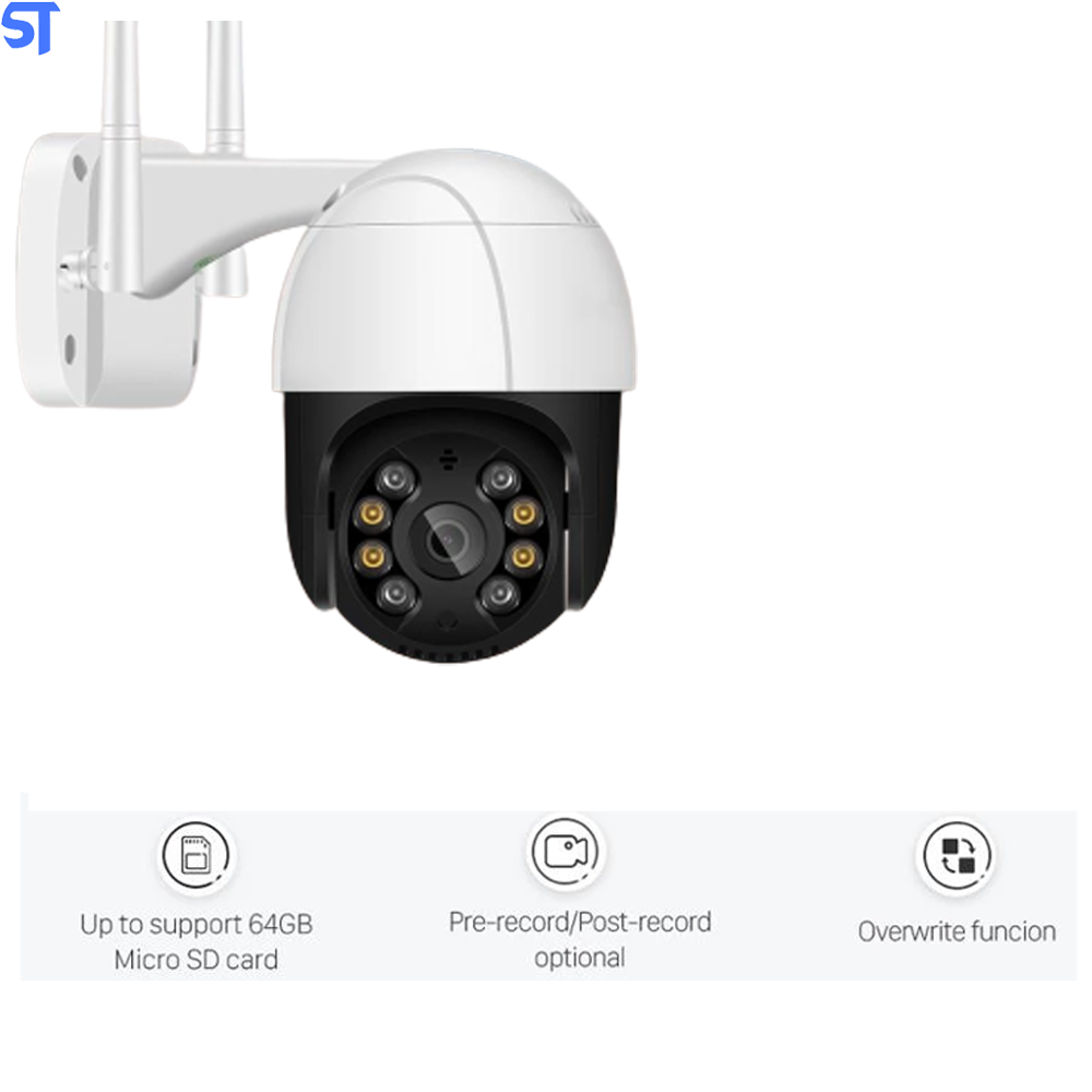 Câmera IP Mini Speed Dome Anbiux  WiFi Externa 2MP S/Cartão Alerta De Duas Vozes Detecção Humana