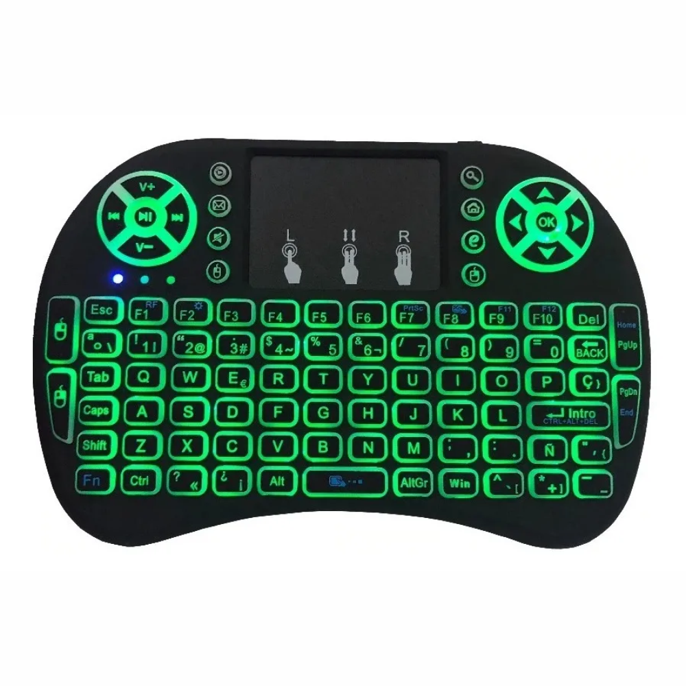 Mini Teclado Mouse Touchpad Wireless Iluminado Sem Fio Usb Ecooda MS-8029