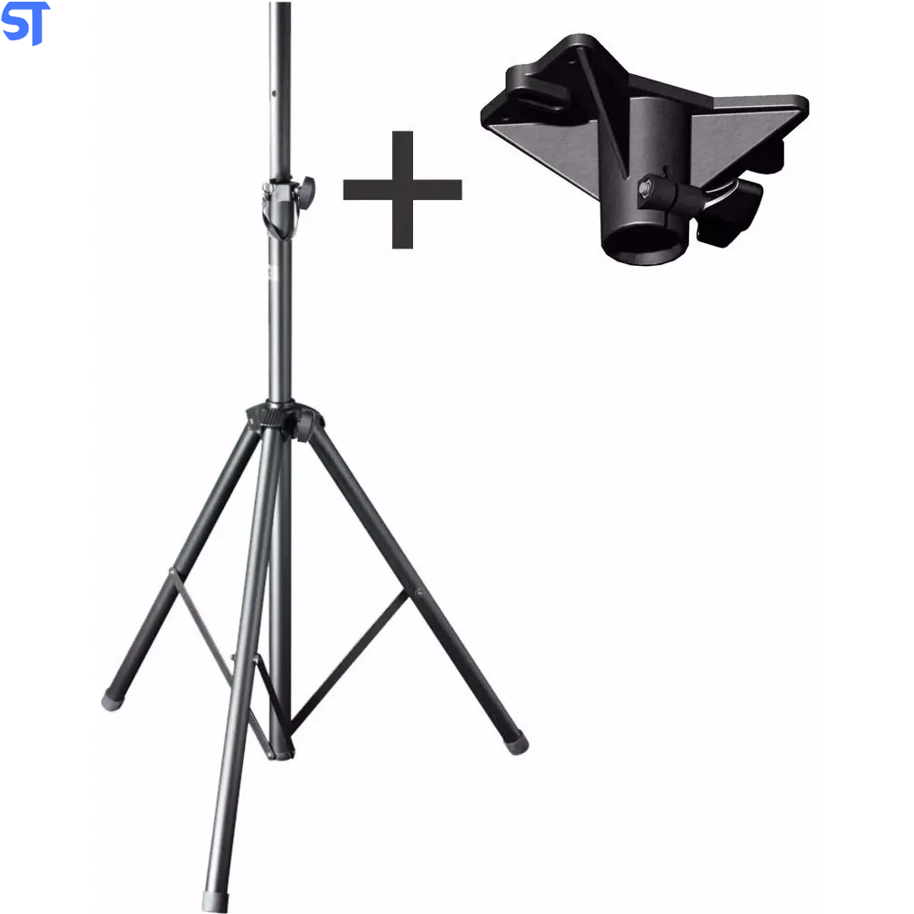Tripé Para Caixa de Som Ativa Ksr Pro Pedestal suporte com 5 Regulagem SPS-502B (B)