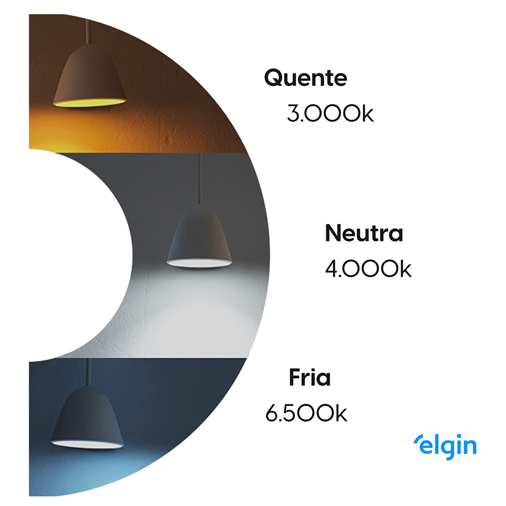 Lampada Bulb LED T 30W Bivolt RGB WIFI Elgin 48LSB30WIFI0 Compatível Com Alexa e Google Home