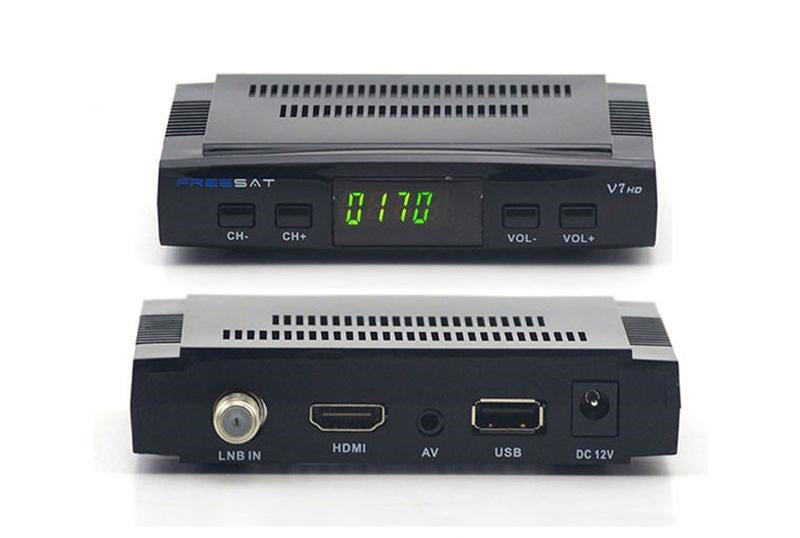 Receptor Digital Freesat V7 Hd Cs Com Antena Wi-fi Entrada Vhf - Uhf
