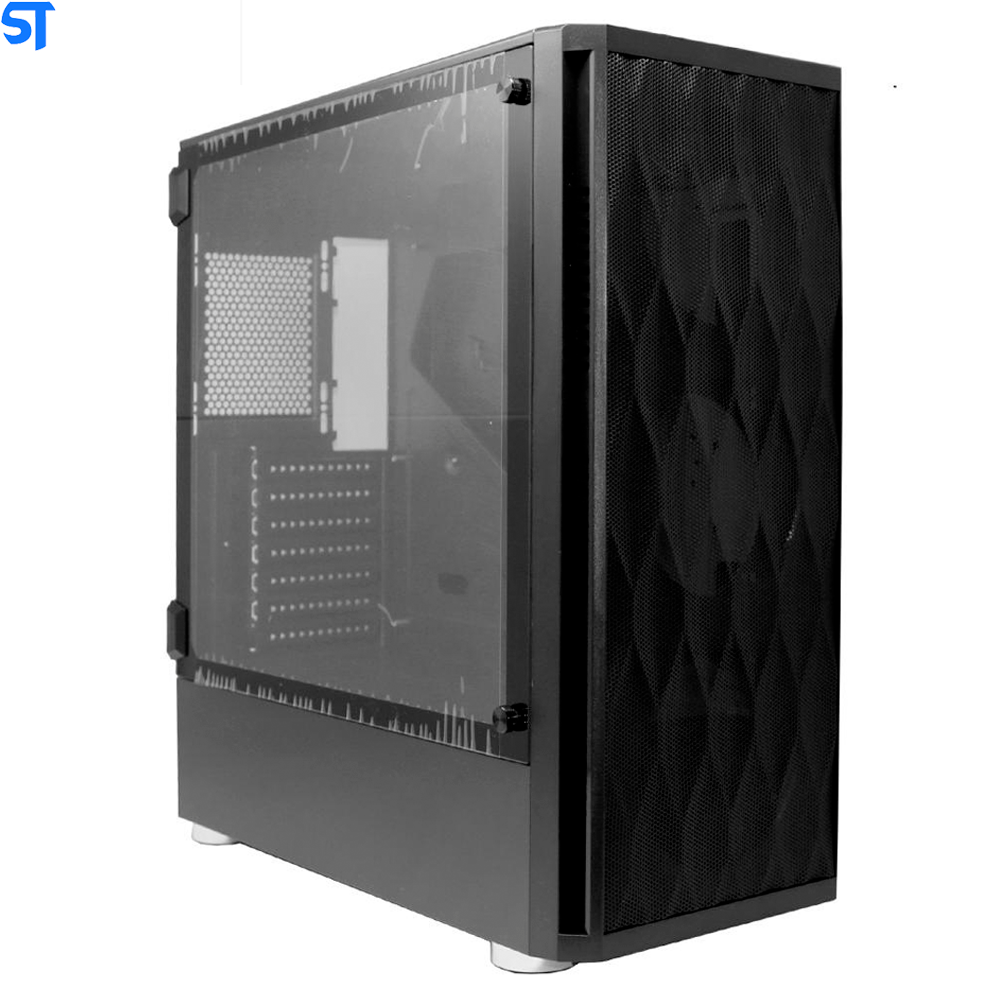 Gabinete Gamer Bg-025 Preto Bluecase  Sem Fonte / Usb 3.0 Com 6 Cooler Fan e Controlador RGB