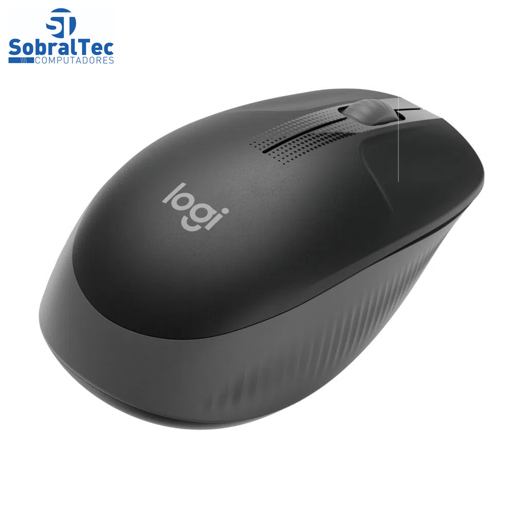 Mouse Sem Fio Logitech Óptico 1000DPI 3 Botões - M190 Preto