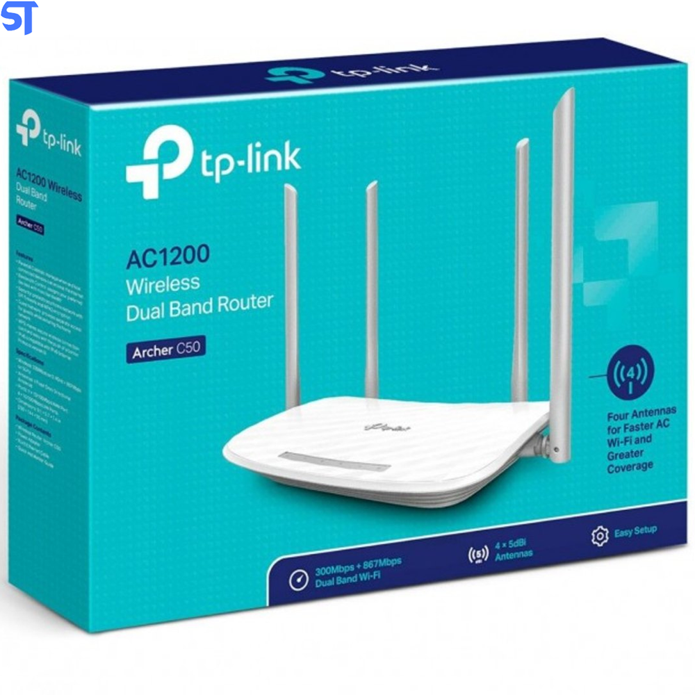 Roteador Tp Link Archer C50 Ac1200 Mbps Dual Band 4 Antenas