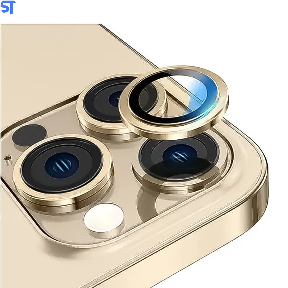 Vidro Protetor de Lente de Câmera Para Iphone 14 Pro Max Gold
